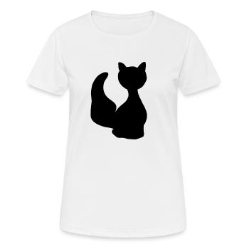 Chat Animal Icône Animal Animal Pet - T-shirt respirant Femme - blanc - Devant - AI Model Female 172 dark (172cm)