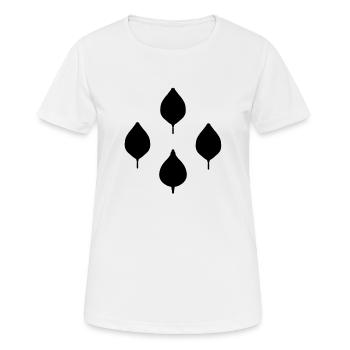 quatre feuilles naturelles - T-shirt respirant Femme - blanc - Devant - AI Model Female 172 dark (172cm)