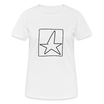 stern quadrat symbol - Frauen T-Shirt atmungsaktiv - Weiß - Vorne - AI Model Female 172 dark (172cm)