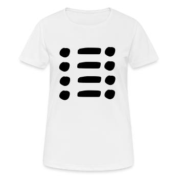 Ligne, points, point, forme, symbole - T-shirt respirant Femme - blanc - Devant - AI Model Female 172 dark (172cm)