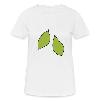 zwei blätter blatt symbol - Frauen T-Shirt atmungsaktiv - Weiß - Vorne - AI Model Female 172 dark (172cm)