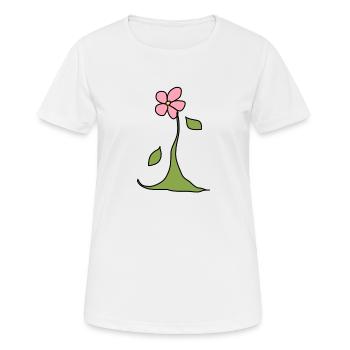 Fleur, plante, symbole, nature, forme rose - T-shirt respirant Femme - blanc - Devant - AI Model Female 172 dark (172cm)
