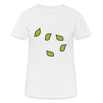 Arbre à motif de feuilles vertes - T-shirt respirant Femme - blanc - Devant - AI Model Female 172 dark (172cm)
