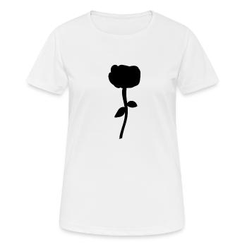 Plante Fleur Rose Symbole Forme - T-shirt respirant Femme - blanc - Devant - AI Model Female 172 dark (172cm)