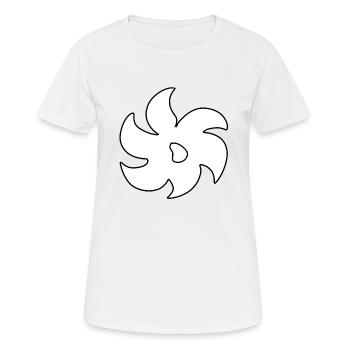 Forme, Symbole, Symbole, Fleur, Plante - T-shirt respirant Femme - blanc - Devant - AI Model Female 172 dark (172cm)