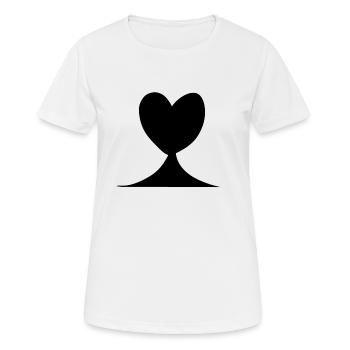 Herz liebe symbol form - Frauen T-Shirt atmungsaktiv - Weiß - Vorne - AI Model Female 172 dark (172cm)