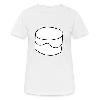 icône de gâteau gâteau de gâteau dessin animé - T-shirt respirant Femme - blanc - Devant - AI Model Female 172 dark (172cm)