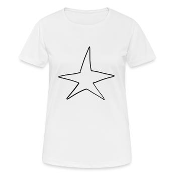 stern symbol form - Frauen T-Shirt atmungsaktiv - Weiß - Vorne - AI Model Female 172 dark (172cm)
