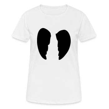 Ailes Ange Symbole Forme - T-shirt respirant Femme - blanc - Devant - AI Model Female 172 dark (172cm)