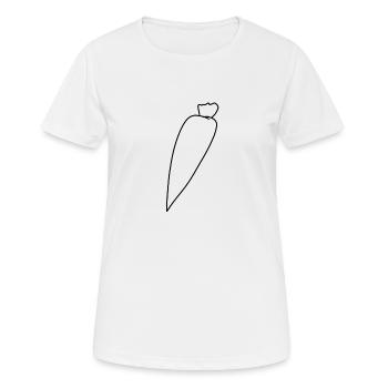 Aliment symbole de carotte - T-shirt respirant Femme - blanc - Devant - AI Model Female 172 dark (172cm)