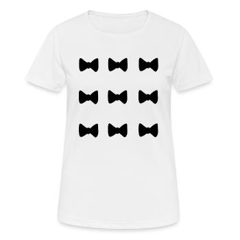 muster schleifen schleife symbol - Frauen T-Shirt atmungsaktiv - Weiß - Vorne - AI Model Female 172 dark (172cm)