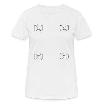 vier schleifen schleife symbol kleidung - Frauen T-Shirt atmungsaktiv - Weiß - Vorne - AI Model Female 172 dark (172cm)