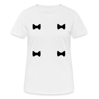 vier schleifen schleife symbol - Frauen T-Shirt atmungsaktiv - Weiß - Vorne - AI Model Female 172 dark (172cm)