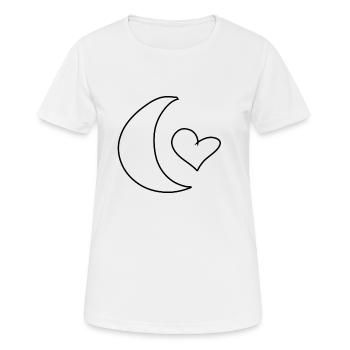 mond symbol Form herz - Frauen T-Shirt atmungsaktiv - Weiß - Vorne - AI Model Female 172 dark (172cm)