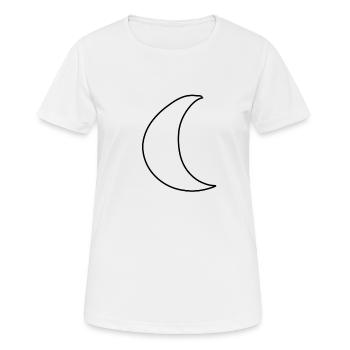 mond symbol Form - Frauen T-Shirt atmungsaktiv - Weiß - Vorne - AI Model Female 172 dark (172cm)