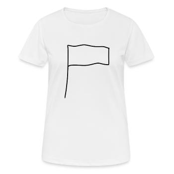 flagge symbol form - Frauen T-Shirt atmungsaktiv - Weiß - Vorne - AI Model Female 172 dark (172cm)