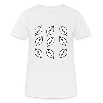 Pattern Leaf Leaves Frame Shape Nature - Women's Breathable T-Shirt - white - Front - AI Model Female 172 dark (172cm)