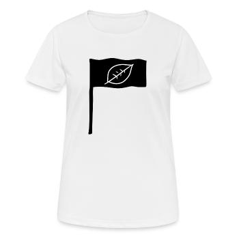 symbol flagge stange blatt natur - Frauen T-Shirt atmungsaktiv - Weiß - Vorne - AI Model Female 172 dark (172cm)