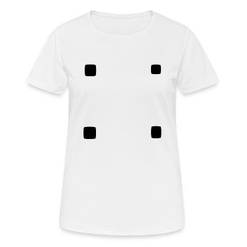 Carré Forme Carrée Icône Quatre - T-shirt respirant Femme - blanc - Devant - AI Model Female 172 dark (172cm)