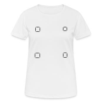 Icône de forme carrée carrée - T-shirt respirant Femme - blanc - Devant - AI Model Female 172 dark (172cm)