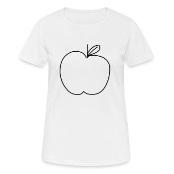 apfel essen symbol form - Frauen T-Shirt atmungsaktiv - Weiß - Vorne - AI Model Female 172 dark (172cm)