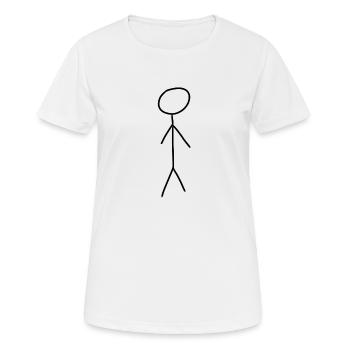 man symbol people man - Women's Breathable T-Shirt - white - Front - AI Model Female 172 dark (172cm)