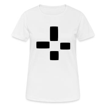 viereck muster vier formen form - Frauen T-Shirt atmungsaktiv - Weiß - Vorne - AI Model Female 172 dark (172cm)