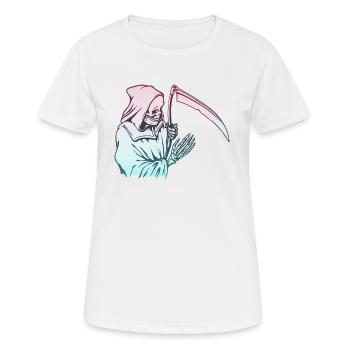 The Grim Reaper - Women's Breathable T-Shirt - white - Front - AI Model Female 172 dark (172cm)