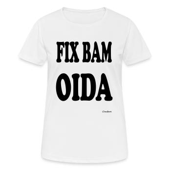 FIX BAM OIDA - T-shirt respirant Femme - blanc - Devant - AI Model Female 172 dark (172cm)
