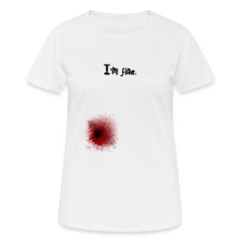 Bleeding gunshot wound Halloween - Women's Breathable T-Shirt - white - Front - AI Model Female 172 dark (172cm)