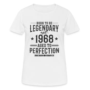 Legendär seit Jahrgang 1968 - Frauen T-Shirt atmungsaktiv - Weiß - Vorne - AI Model Female 172 dark (172cm)