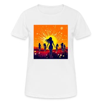 Mittsommer Tag 2 - Frauen T-Shirt atmungsaktiv - Weiß - Vorne - AI Model Female 172 dark (172cm)