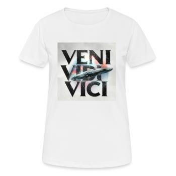 inscription VENI VIDI VICI - Women's Breathable T-Shirt - white - Front - AI Model Female 172 dark (172cm)