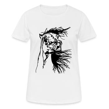 Araber im Wind - Frauen T-Shirt atmungsaktiv - Weiß - Vorne - AI Model Female 172 dark (172cm)