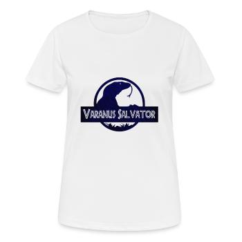 Varanus salvator // Bindenwaran, Lizards - Women's Breathable T-Shirt - white - Front - AI Model Female 172 dark (172cm)