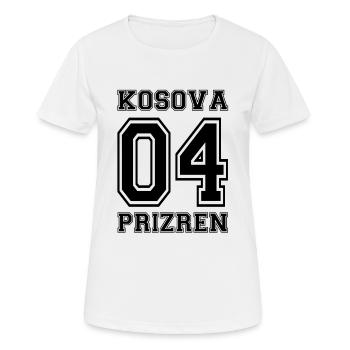 Kosova Prizren - T-shirt respirant Femme - blanc - Devant - AI Model Female 172 dark (172cm)
