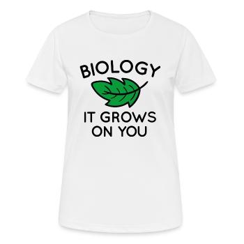 Biologie Il pousse sur vous - T-shirt respirant Femme - blanc - Devant - AI Model Female 172 dark (172cm)