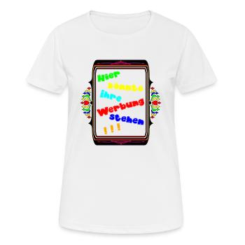 PR-Manager's Tools :) - Frauen T-Shirt atmungsaktiv - Weiß - Vorne - AI Model Female 172 dark (172cm)