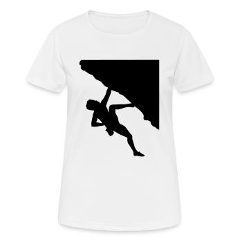 Kletterer, Klettern - Frauen T-Shirt atmungsaktiv - Weiß - Vorne - AI Model Female 172 dark (172cm)