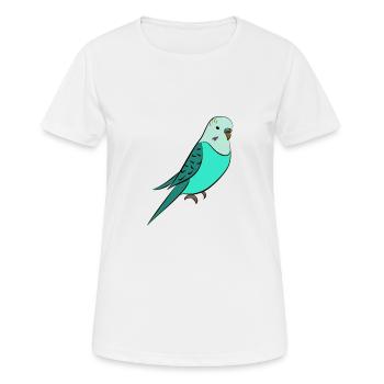 Budgie turquoise - Women's Breathable T-Shirt - white - Front - AI Model Female 172 dark (172cm)