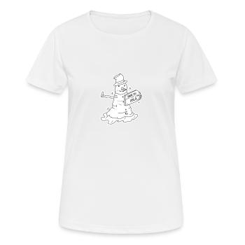 Trampening snowman - Women's Breathable T-Shirt - white - Front - AI Model Female 172 dark (172cm)