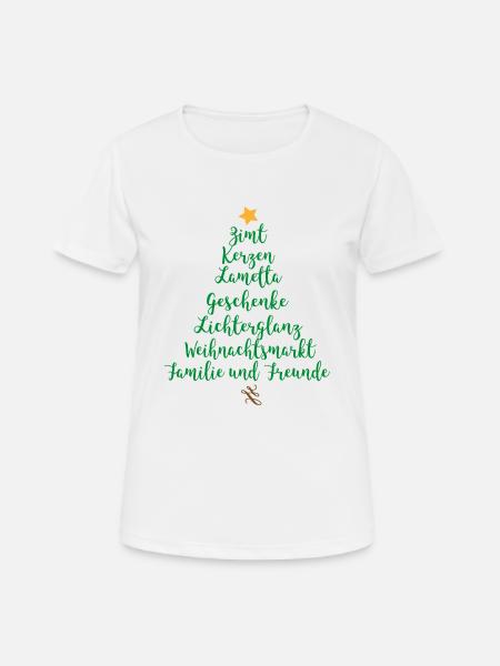 Weihnachten - Frauen T-Shirt atmungsaktiv - Weiß