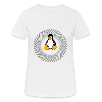 Pinguin pc Computer Nerd sysadmin Programm geek - Frauen T-Shirt atmungsaktiv - Weiß - Vorne - AI Model Female 172 dark (172cm)