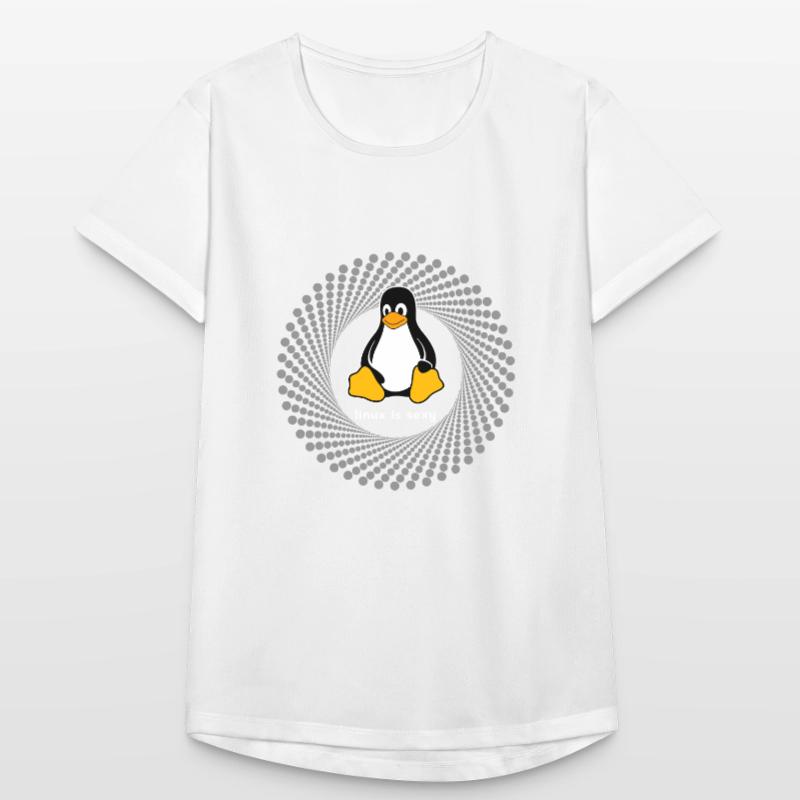 Pingouin pc Computer Nerd sysadmin programme geek T-shirt respirant Femme