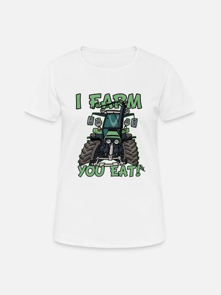 I farm you eat DeutzFahr 617 - Women's Breathable T-Shirt - white