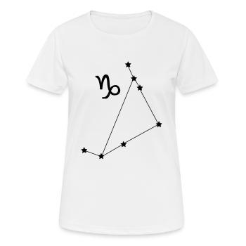 Constellation du Zodiaque le Capricorne - T-shirt respirant Femme - blanc - Devant - AI Model Female 172 dark (172cm)