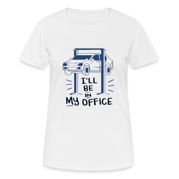 Atelier de mécanique automobile passion garage atelier - T-shirt respirant Femme - blanc - Devant - AI Model Female 172 dark (172cm)