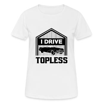 Convertible without a roof Tshirt gift - Women's Breathable T-Shirt - white - Front - AI Model Female 172 dark (172cm)