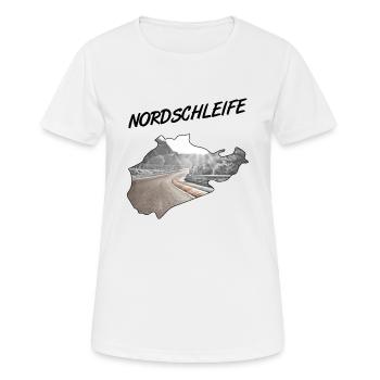 Nordschleife - T-shirt respirant Femme - blanc - Devant - AI Model Female 172 dark (172cm)