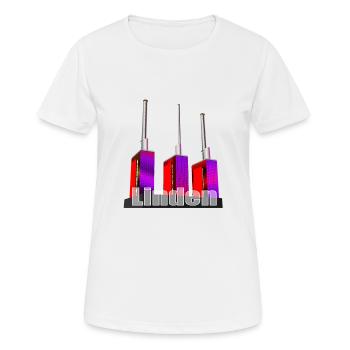 Usine de cogénération Hannover Linden, trois frères chaleureux - T-shirt respirant Femme - blanc - Devant - AI Model Female 172 dark (172cm)
